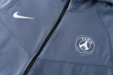 26-27 PSG Grey Blue Hoodie Jacket Tracksuit #01
