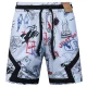 C2523 AJ Light gray Bastketball Casual Short Pants #涂鸦灰