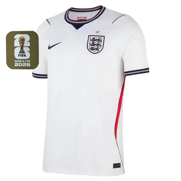 26-27 England Home 1:1 Fans Soccer Jersey (Right-Arm Patch)