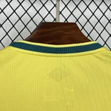 26-27 Brazil Home Fans Soccer Jersey (Right-Arm Patch)