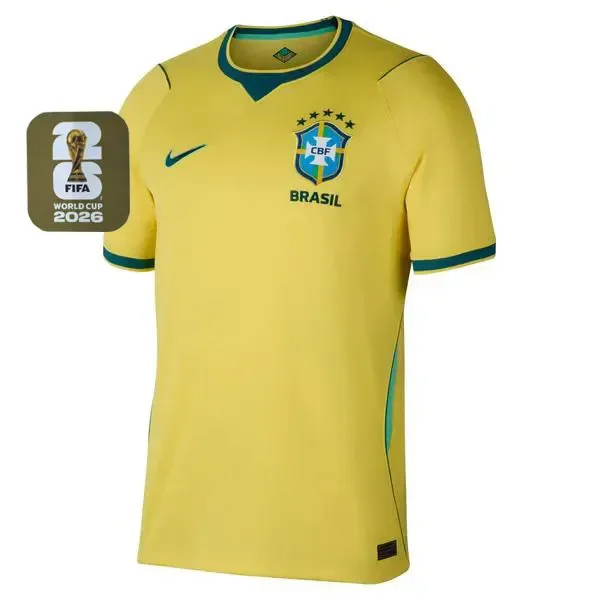 26-27 Brazil Home Fans Soccer Jersey (Right-Arm Patch)