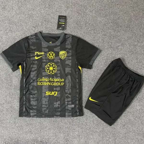 25-26 Ittihad Club Black Kids Soccer Jersey