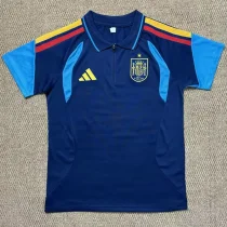 26-27 Spain Blue Polo Short Sleeve (半拉链)
