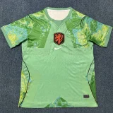 26-27 Netherlands Green Goalkeeper Fans Soccer Jersey