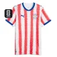26-27 Paraguay Home Fans Soccer Jersey (Right-Arm Patch)