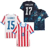 26-27 Paraguay Home Fans Soccer Jersey (Right-Arm Patch)