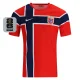 26-27 Norway Home Fans Soccer Jersey (Right-Arm Patch)