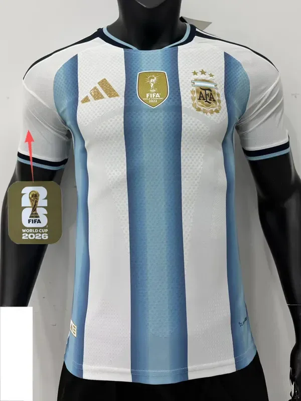 26-27 Argentina Home Player Version Soccer Jersey (Right-Arm Patch)
