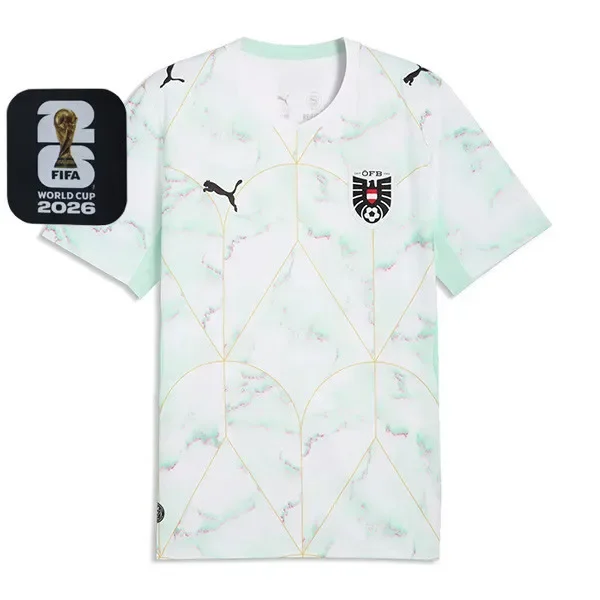 26-27 Austria Away Fans Soccer Jersey (Right-Arm Patch)