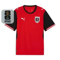 26-27 Austria Home Fans Soccer Jersey (Right-Arm Patch)