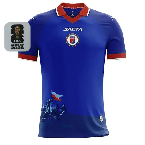 26-27 Haiti Home Fans Soccer Jersey (Right-Arm Patch)