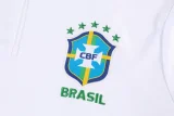  26-27 Brazil White Kids Half Pull Tracksuit (童装)(半拉链)