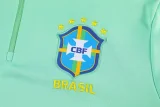 26-27 Brazil Light green Kids Half Pull Tracksuit (童装)(半拉链)
