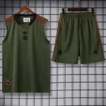 25-26 Bayern Dark green Tank top and shorts suit