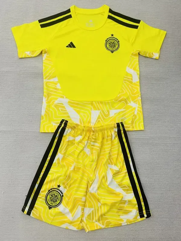 26-27 Celtic Yellow Goalkeeper Kids Soccer Jersey