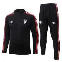 26-27 Man Utd Black Half Pull Tracksuit