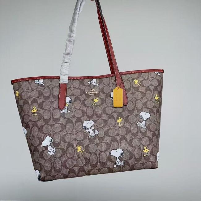 COACH コーチ スヌーピー柄 トートバッグ CF166