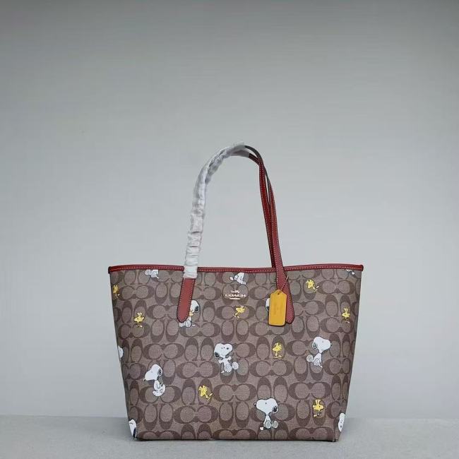 COACH コーチ スヌーピー柄 トートバッグ CF166