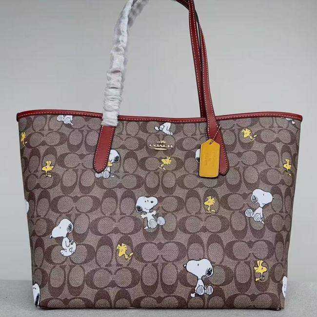 COACH コーチ スヌーピー柄 トートバッグ CF166