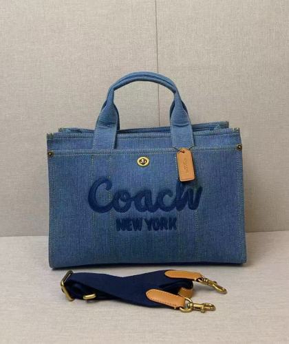 COACHバッグ CR657 デニム ハンドバッグ 2WAY ショルダーバッグ