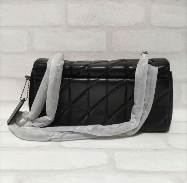 【新品】COACH タビー チェーン ショルダー バッグ 26・キルティング ブラック CP150