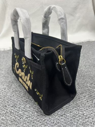 COACH コーチ カーゴ トート バッグ 26・レキシー プリント黒 2way CZ129