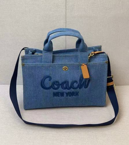 COACHバッグ CR657 デニム ハンドバッグ 2WAY ショルダーバッグ