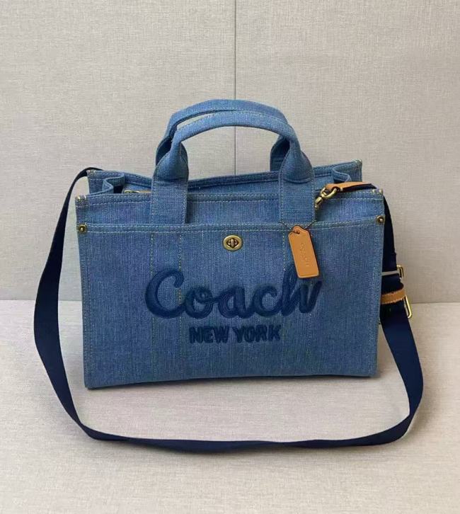 COACHバッグ CR657 デニム ハンドバッグ 2WAY ショルダーバッグ