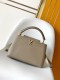 Louis Vuitton M24745 グレー カプシーヌ ミディアム ハンドバッグ