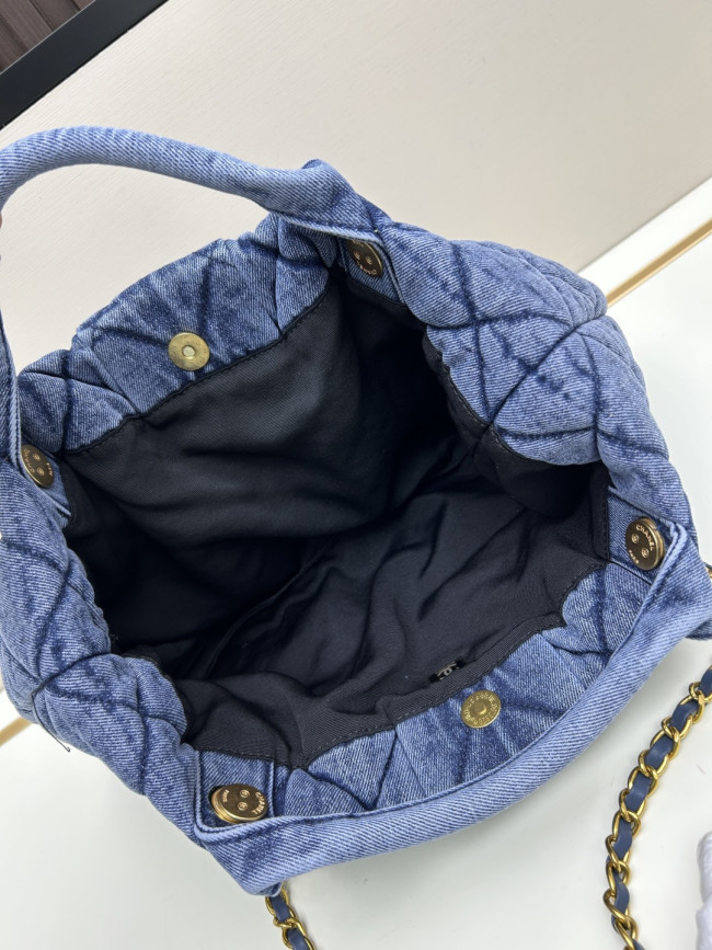Chanel ウォッシュドデニムのラージサイズ CHANEL リボンバッグ品番：99888