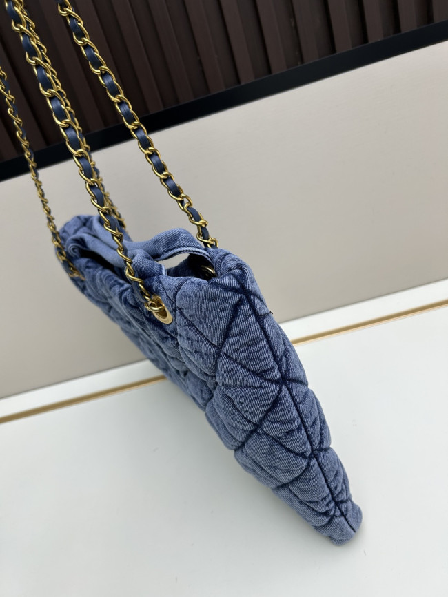 Chanel ウォッシュドデニムのラージサイズ CHANEL リボンバッグ品番：99888