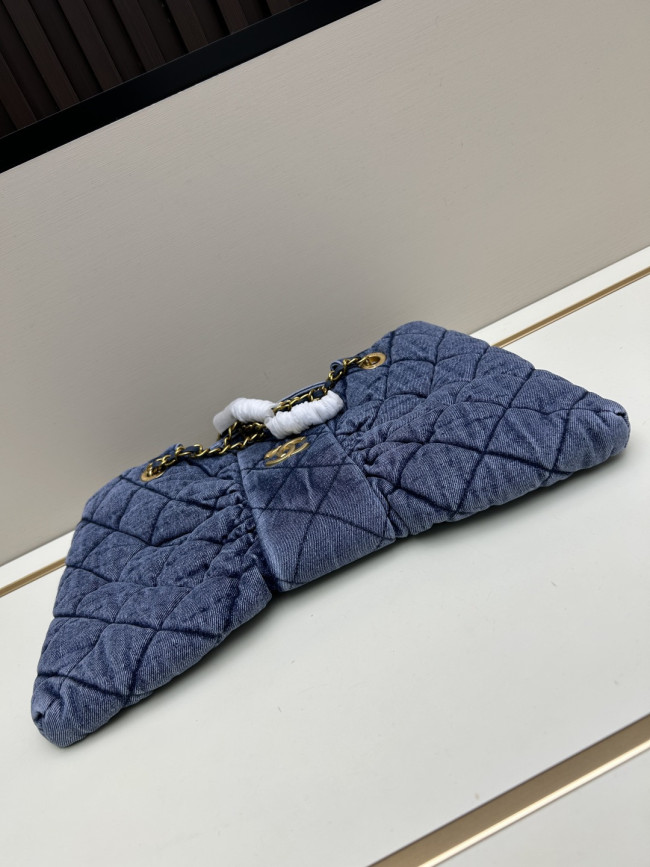 Chanel ウォッシュドデニムのラージサイズ CHANEL リボンバッグ品番：99888