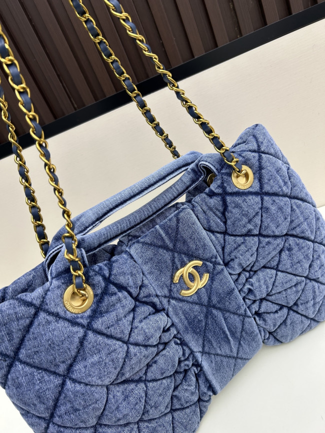Chanel ウォッシュドデニムのラージサイズ CHANEL リボンバッグ品番：99888