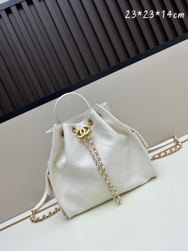 CHANELシャネル マット加工アップグレードモデル サイズ：23 × 23 × 14 cm 素材：キャビアスキン