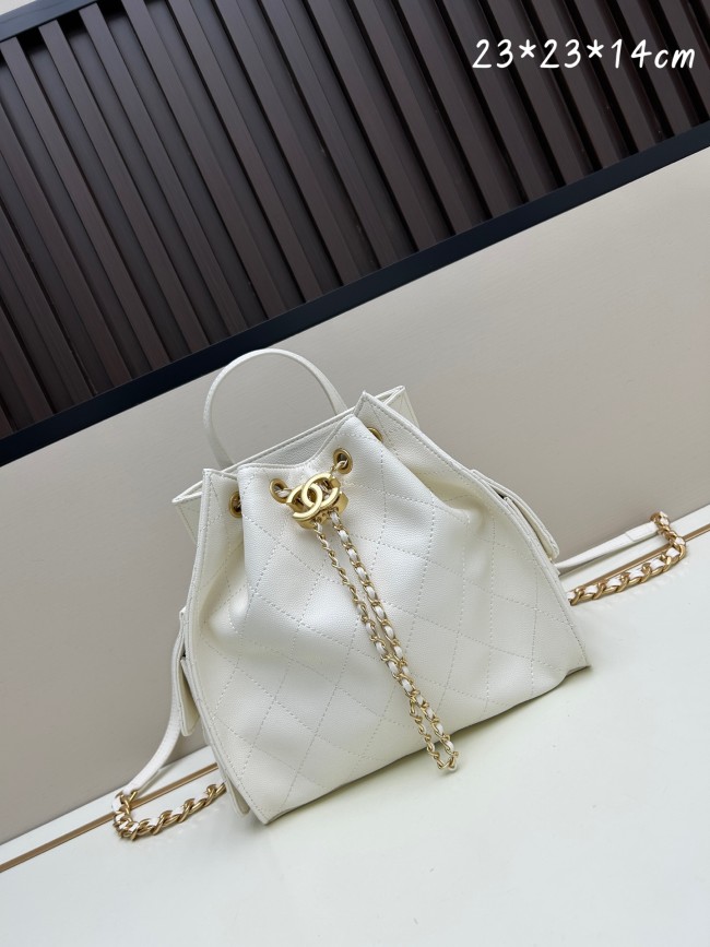 CHANELシャネル マット加工アップグレードモデル サイズ:23 × 23 × 14 cm 素材:キャビアスキン