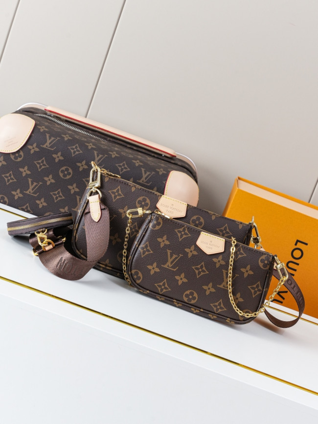 Louis Vuitton M44823 コーヒーカラー マルチポシェット・アクセソワール ハンドバッグ