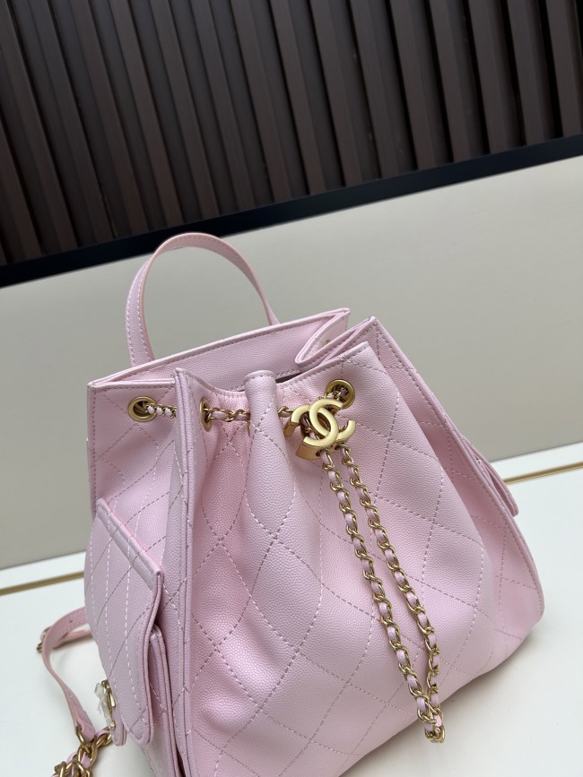 CHANELシャネル マット加工アップグレードモデル サイズ：23 × 23 × 14 cm 素材：キャビアスキン