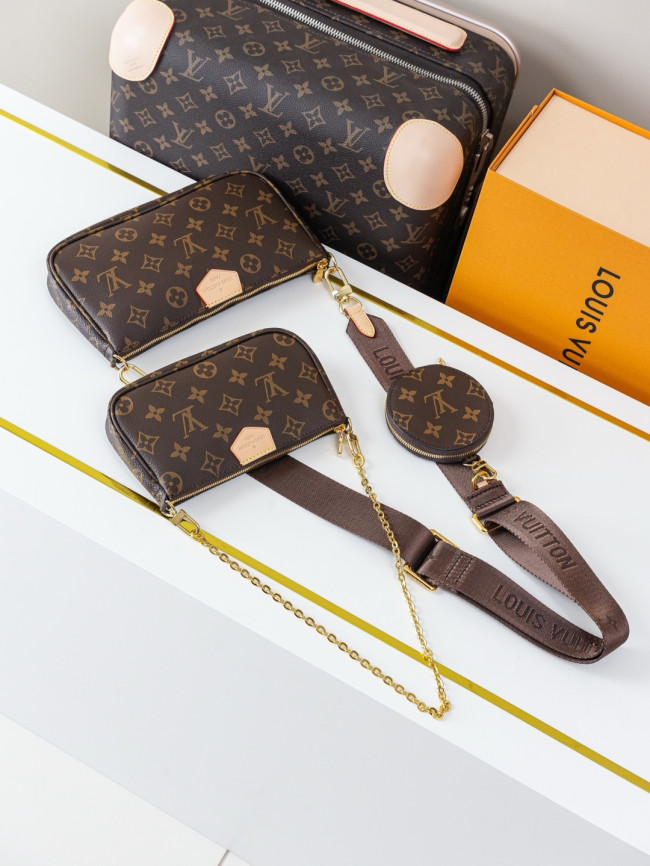 Louis Vuitton M44823 コーヒーカラー マルチポシェット・アクセソワール ハンドバッグ