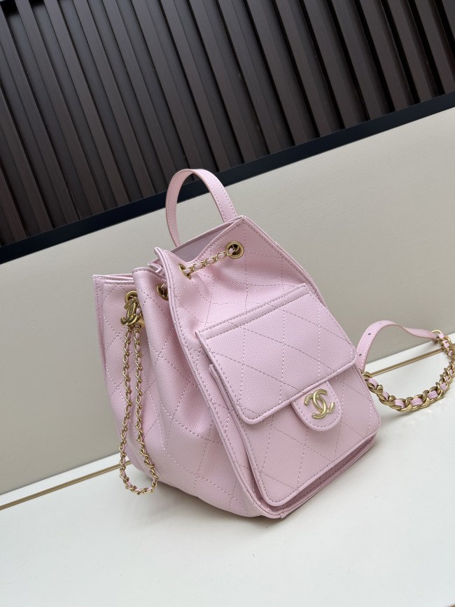 CHANELシャネル マット加工アップグレードモデル サイズ：23 × 23 × 14 cm 素材：キャビアスキン