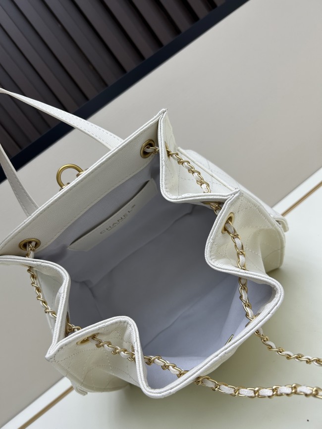 CHANELシャネル マット加工アップグレードモデル サイズ：23 × 23 × 14 cm 素材：キャビアスキン