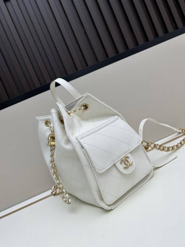 CHANELシャネル マット加工アップグレードモデル サイズ：23 × 23 × 14 cm 素材：キャビアスキン