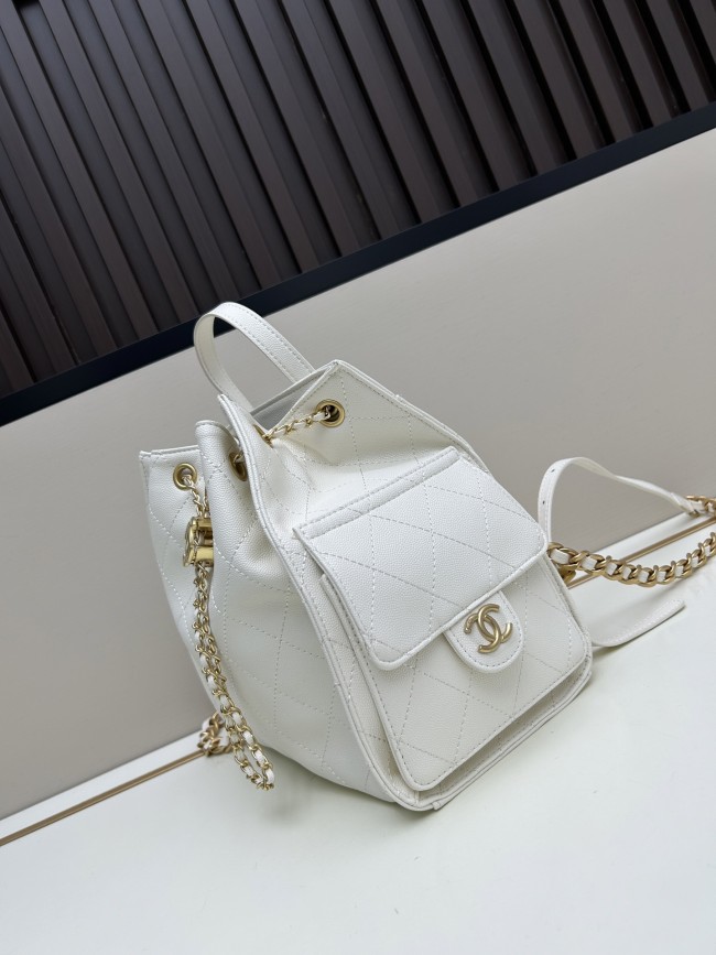 CHANELシャネル マット加工アップグレードモデル サイズ：23 × 23 × 14 cm 素材：キャビアスキン