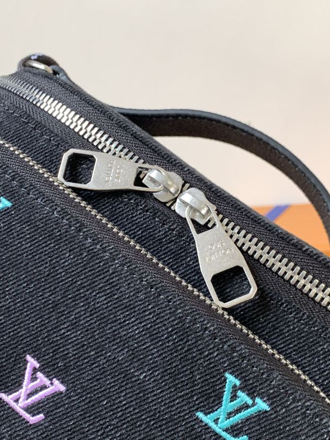 Louis Vuitton M13961 デニム グラデーションデニム刺繍ウエストバッグ