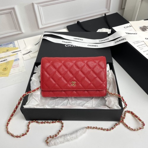 CHANEL シャネル WOC 財運バッグ（型番A33814）サイズ：横19×縦12×マチ3 cm