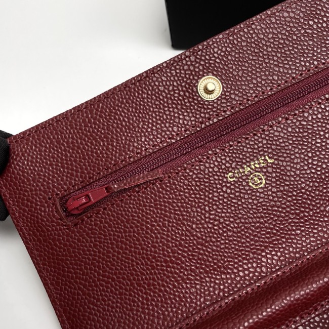 CHANEL シャネル WOC 財運バッグ（型番A33814）サイズ：横19×縦12×マチ3 cm