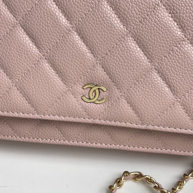 CHANEL シャネル WOC 財運バッグ（型番A33814）サイズ：横19×縦12×マチ3 cm