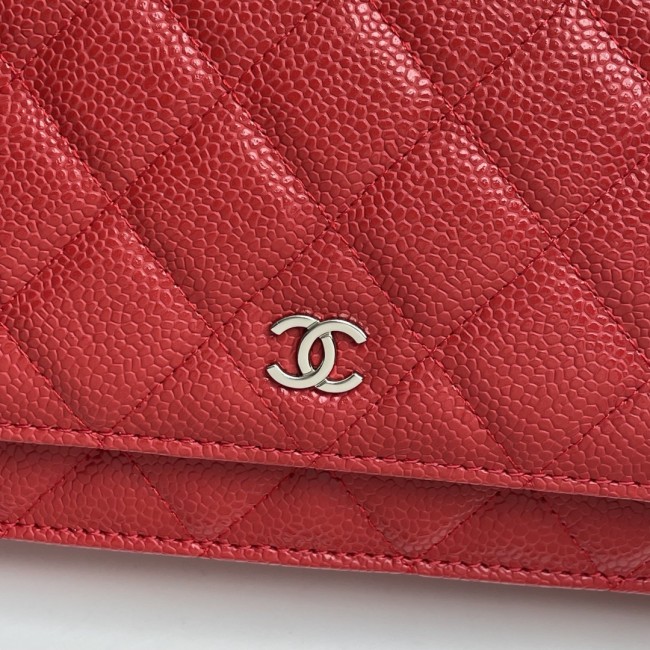 CHANEL シャネル WOC 財運バッグ（型番A33814）サイズ：横19×縦12×マチ3 cm