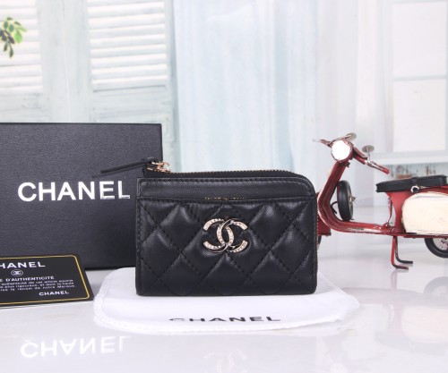 CHANELシャネル バッグ 型番 56608 カラー：キルティングブラック／ピンク／ベージュ／ラムスキンブラック サイズ：11×8×2 cm