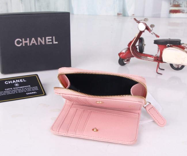 CHANEL シャネル  バッグ 型番22018 カラー：キルティングブラック／ピンク／ベージュ／ラムスキンブラック サイズ：12×10×3 cm