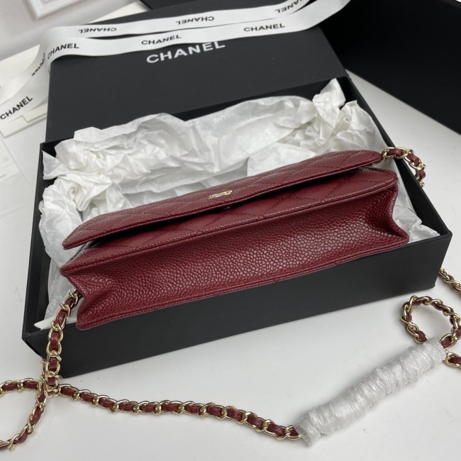CHANEL シャネル WOC 財運バッグ（型番A33814）サイズ：横19×縦12×マチ3 cm